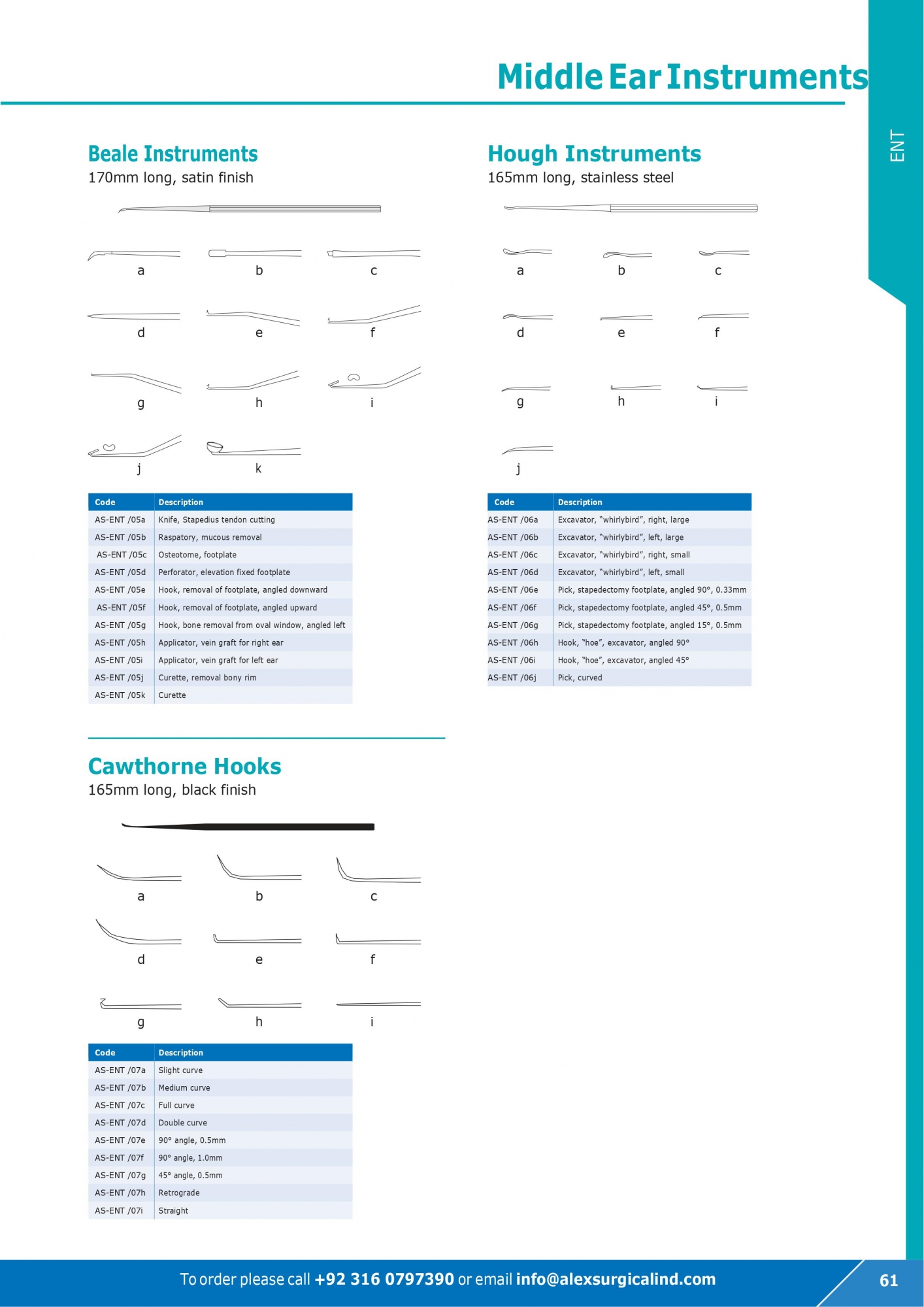 Middle Ear Instruments